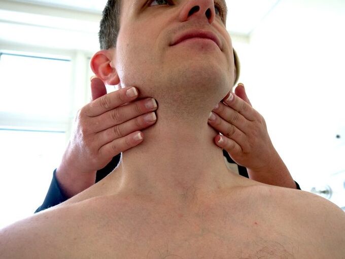 Swollen lymph nodes due to internal parasites